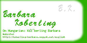 barbara koberling business card